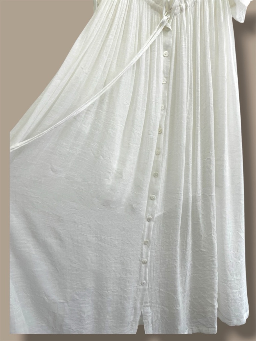 SWEET LOVELY By Jen Size L White Bohemian Maxi Dress - Picture 3 of 10